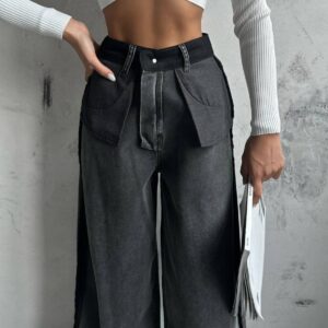 inverted black jeans pants
