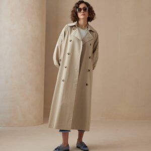 beige trench coat