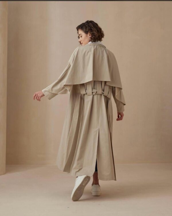 beige trench coat - Image 3