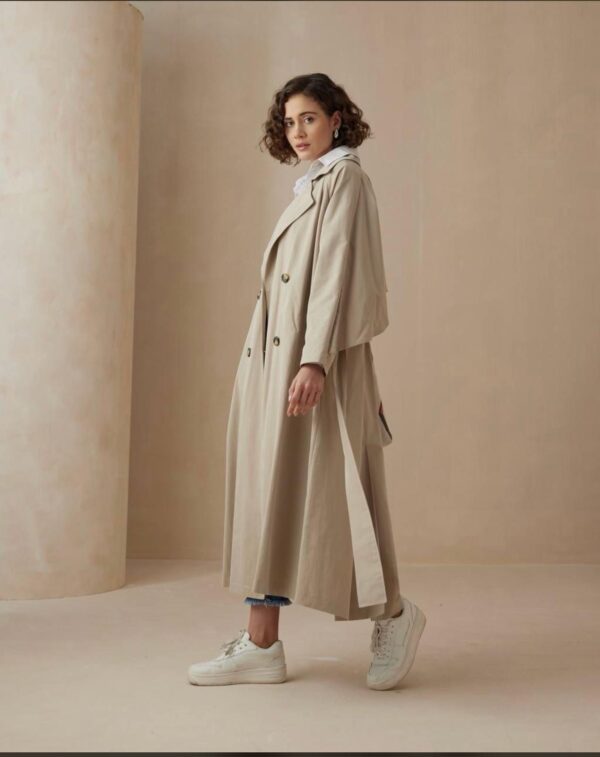 beige trench coat - Image 2