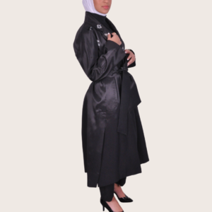 Alternative view of black chic trench coat
