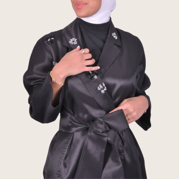 ⁦ترنش كوت أسود⁩ - الصورة ⁦4⁩