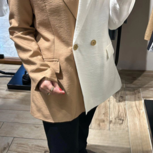 half beige blazer
