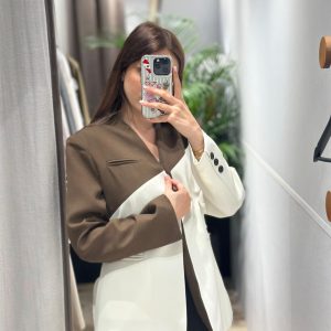 Alternative view of half half blazer