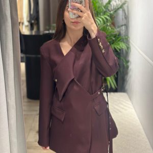 burgandy blazer